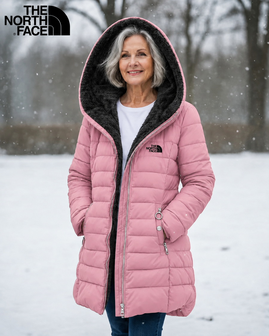 Womens Fleece Lined Quilted Puffer Coat with Hood