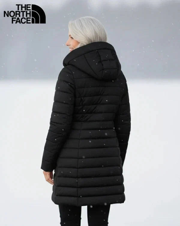 Womens Fleece Lined Quilted Puffer Coat with Hood