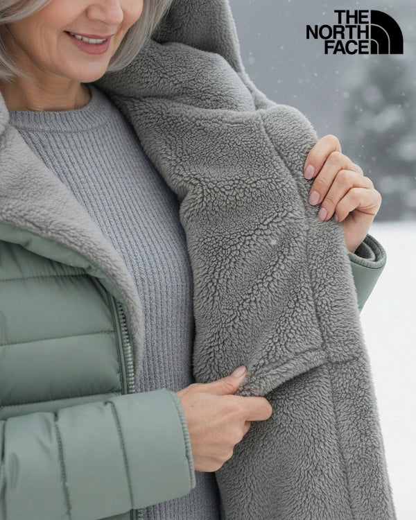 Womens Fleece Lined Quilted Puffer Coat with Hood