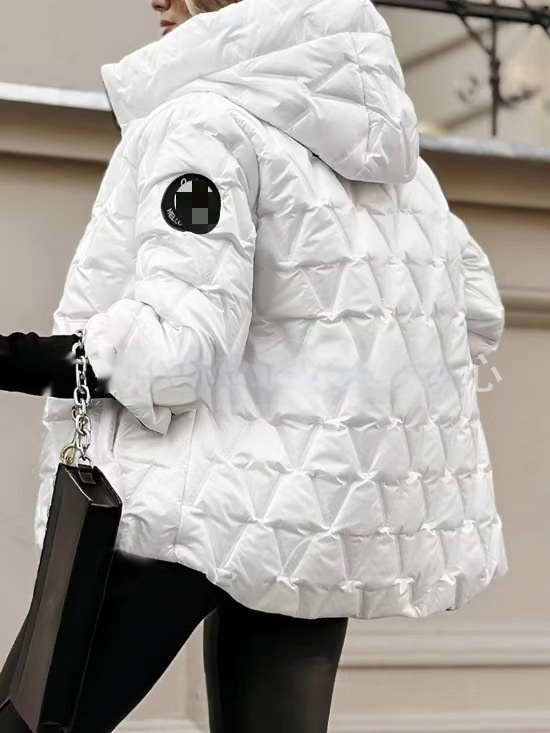 Womens Quilted Puffer Jacket Hooded Cozy Winter Coat