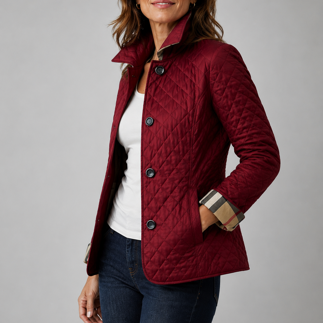 Womens Lightweight Quilted Jacket Casual Everyday Coat