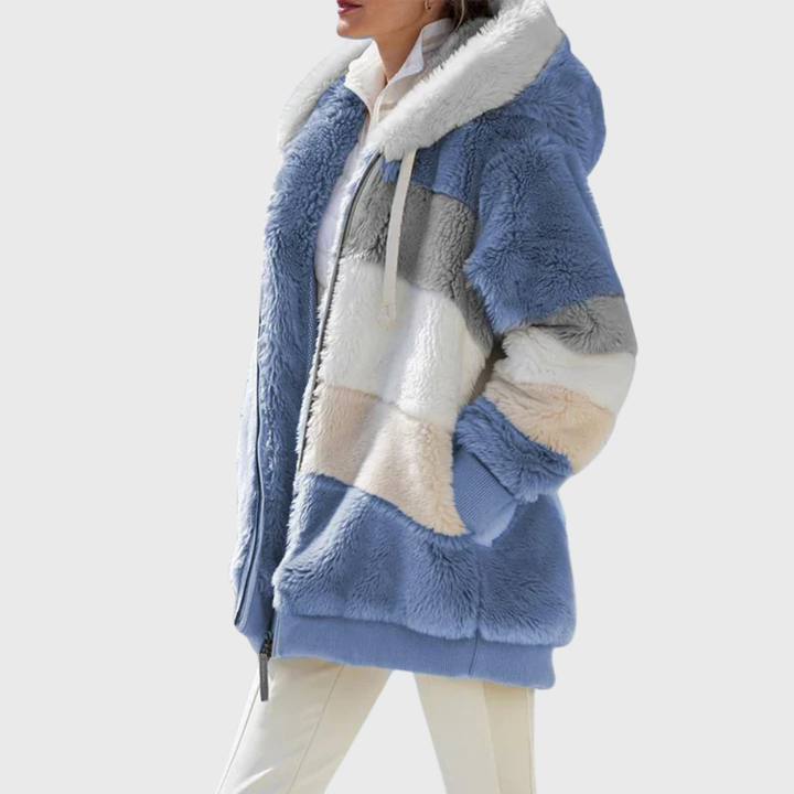 Hooded Longline Coat Relaxed Drape Womens