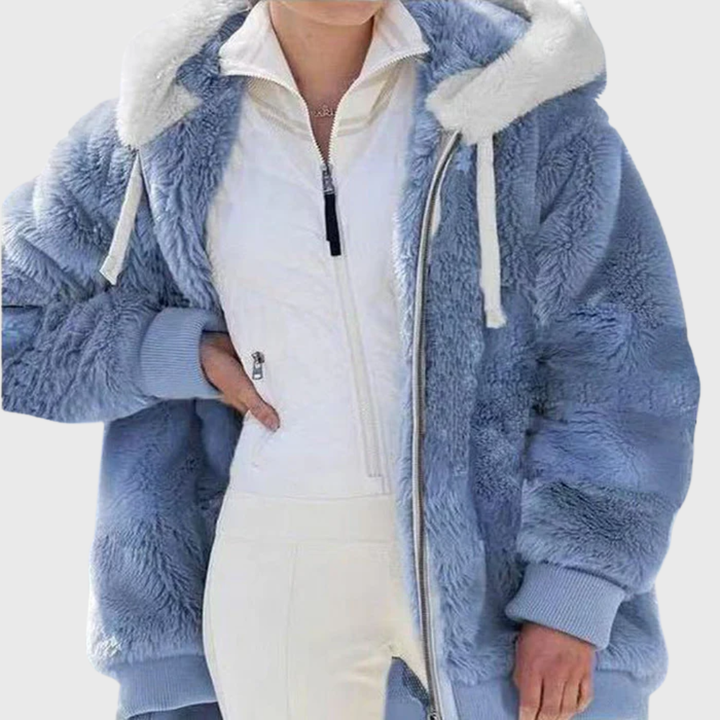 Hooded Longline Coat Relaxed Drape Womens