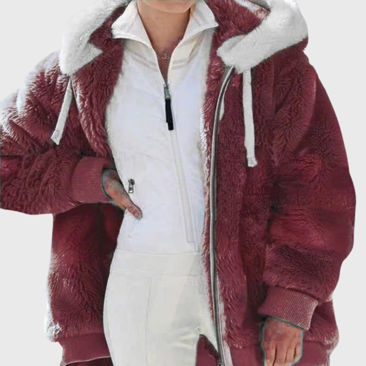 Hooded Longline Coat Relaxed Drape Womens