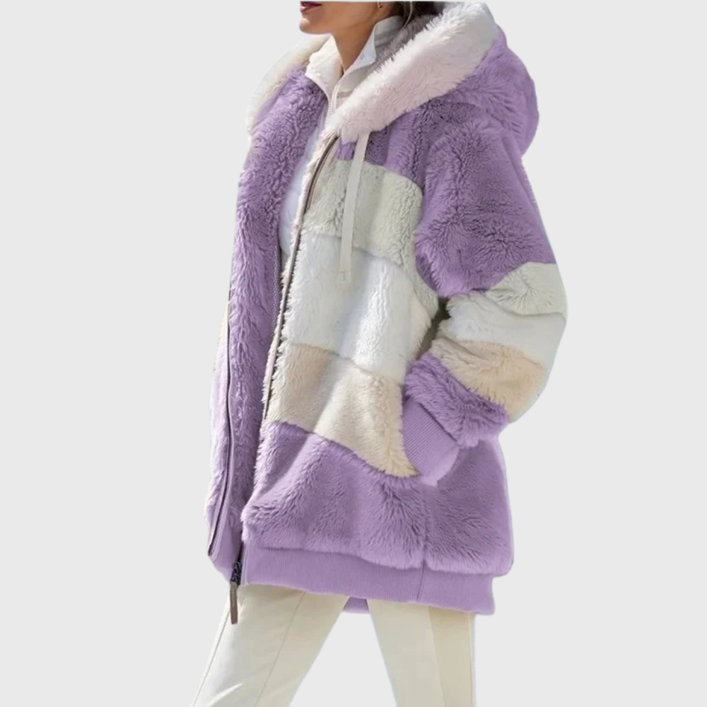 Hooded Longline Coat Relaxed Drape Womens