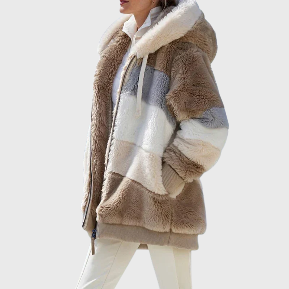 Hooded Longline Coat Relaxed Drape Womens