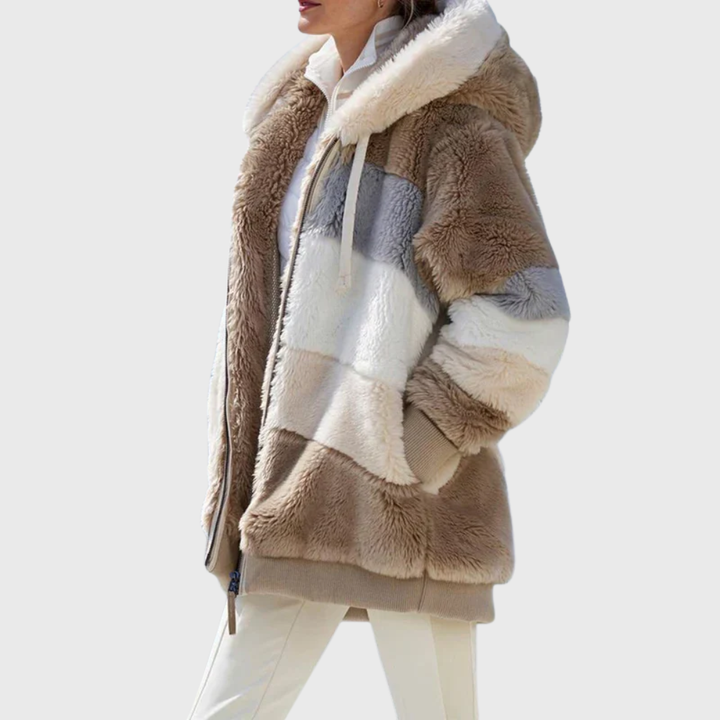 Hooded Longline Coat Relaxed Drape Womens