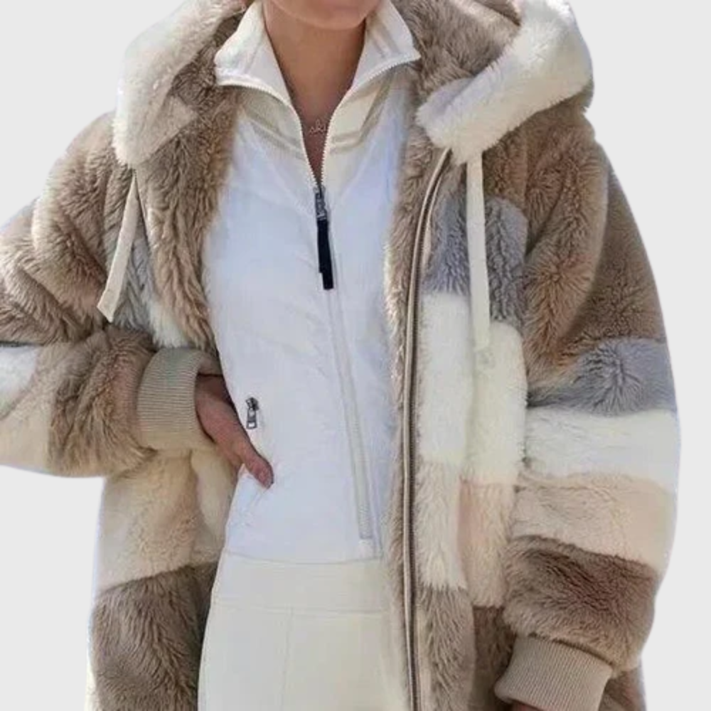 Hooded Longline Coat Relaxed Drape Womens