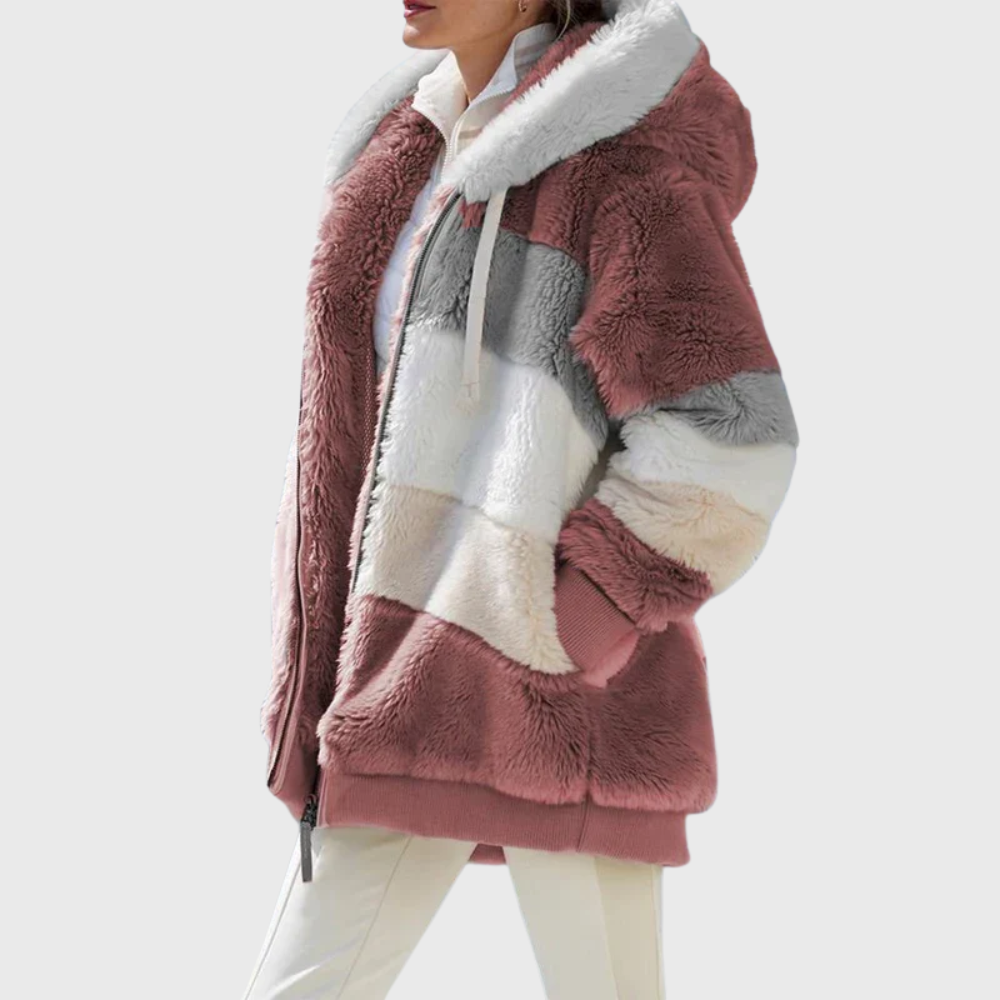 Hooded Longline Coat Relaxed Drape Womens