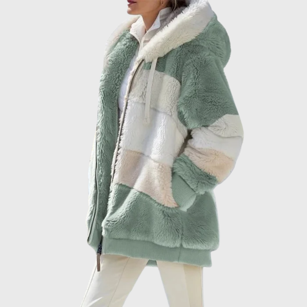Hooded Longline Coat Relaxed Drape Womens