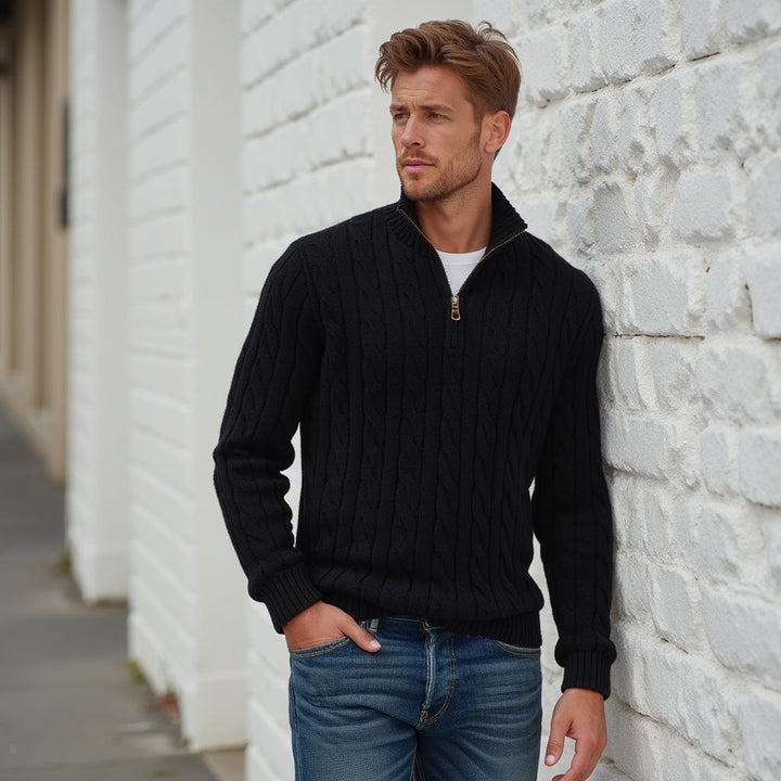 Longline Draped Open Front Cardigan for Men