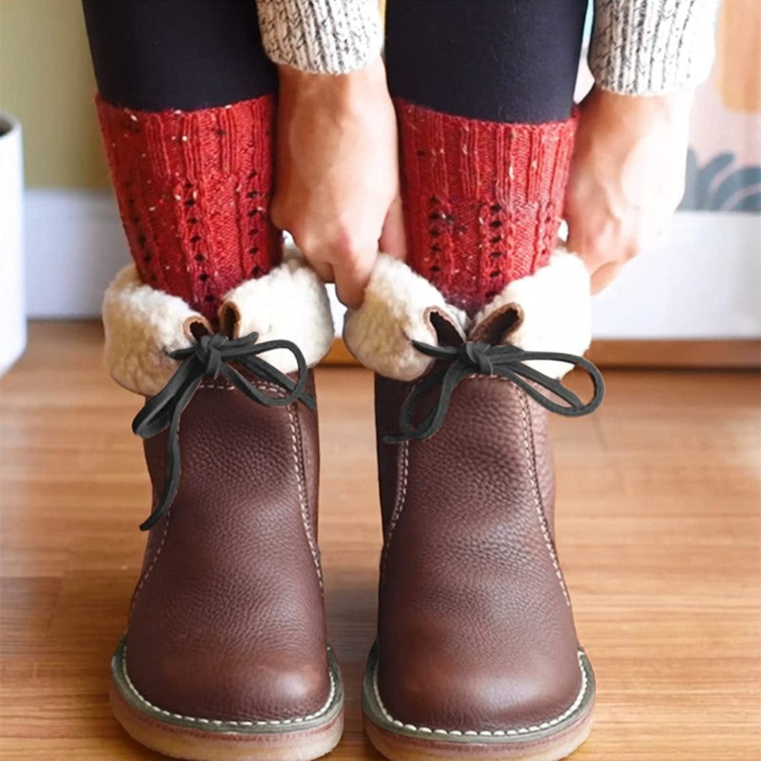 Chunky Lug Sole Tailored Boots for Women