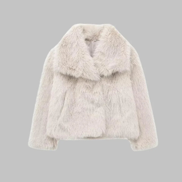 Cropped Notch Lapel Structured Coat Women