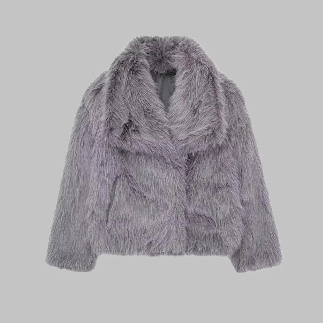 Cropped Notch Lapel Structured Coat Women