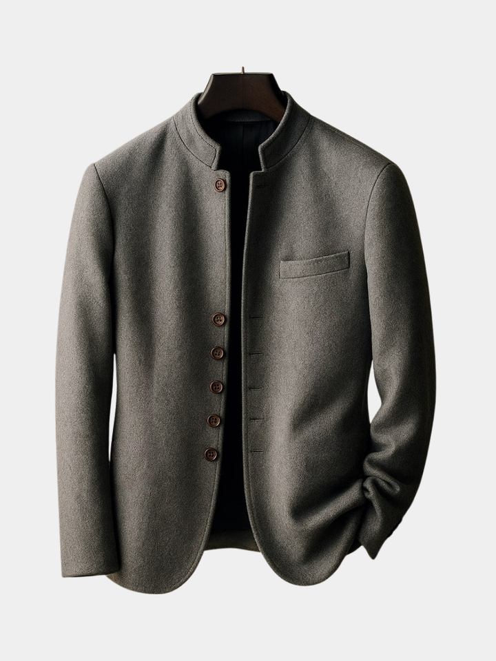 Fit and Flare High Neck Longline Wool Coat Women