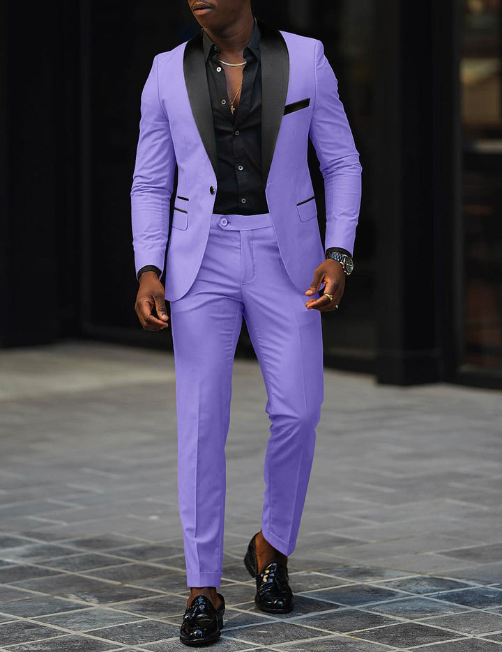 Mens Straight Leg Tailored Suit Modern Fit