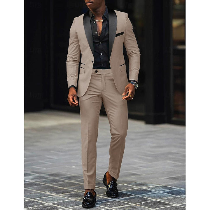 Mens Straight Leg Tailored Suit Modern Fit