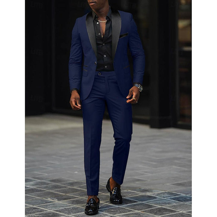Mens Straight Leg Tailored Suit Modern Fit