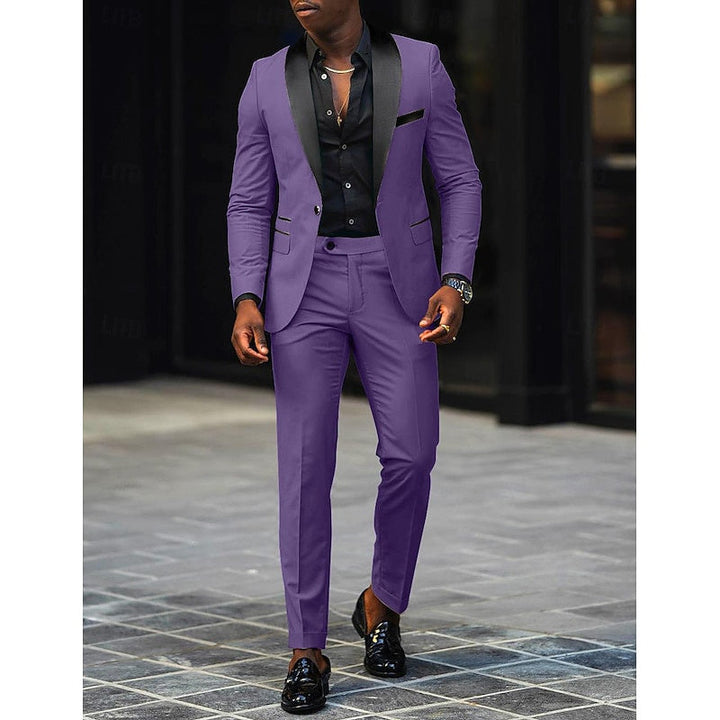 Mens Straight Leg Tailored Suit Modern Fit