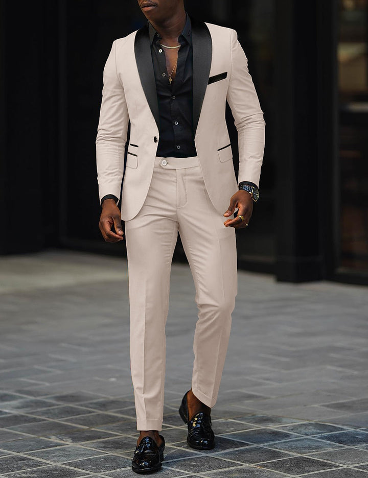 Mens Straight Leg Tailored Suit Modern Fit