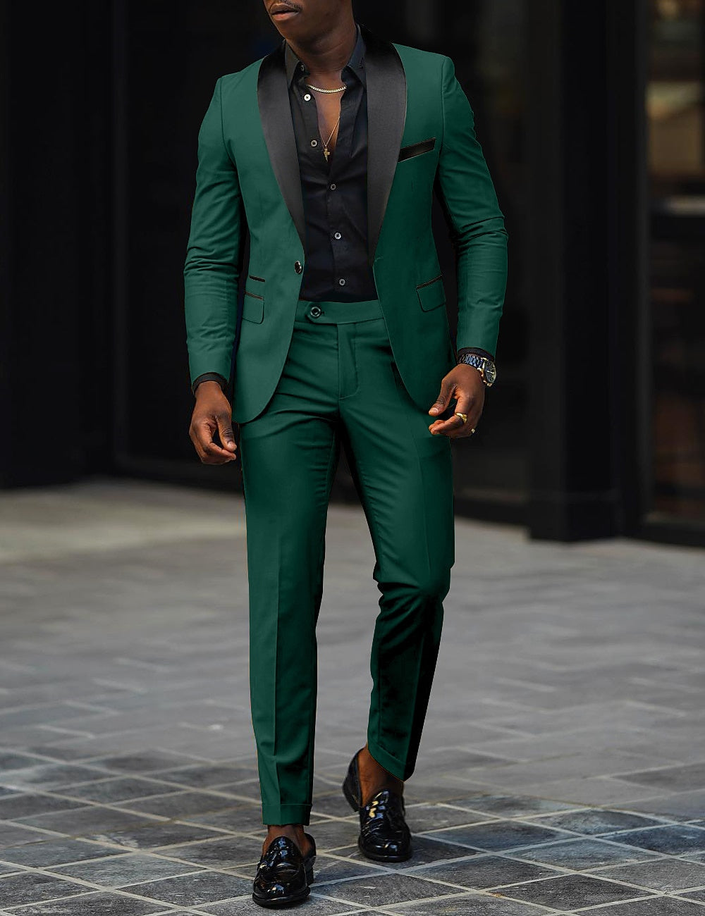 Mens Straight Leg Tailored Suit Modern Fit