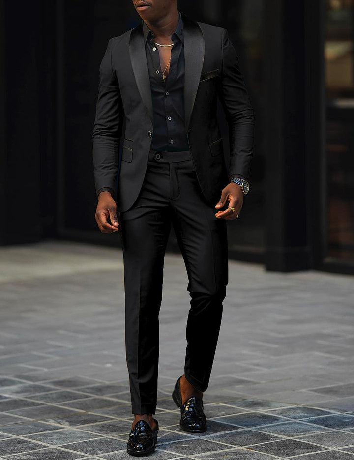 Mens Straight Leg Tailored Suit Modern Fit