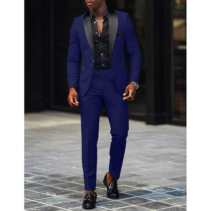 Mens Straight Leg Tailored Suit Modern Fit