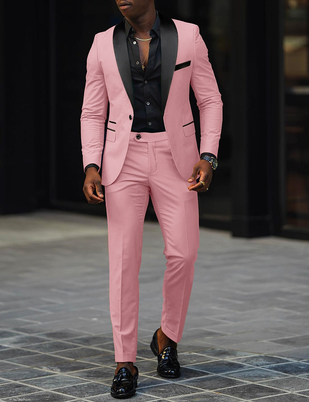 Mens Straight Leg Tailored Suit Modern Fit