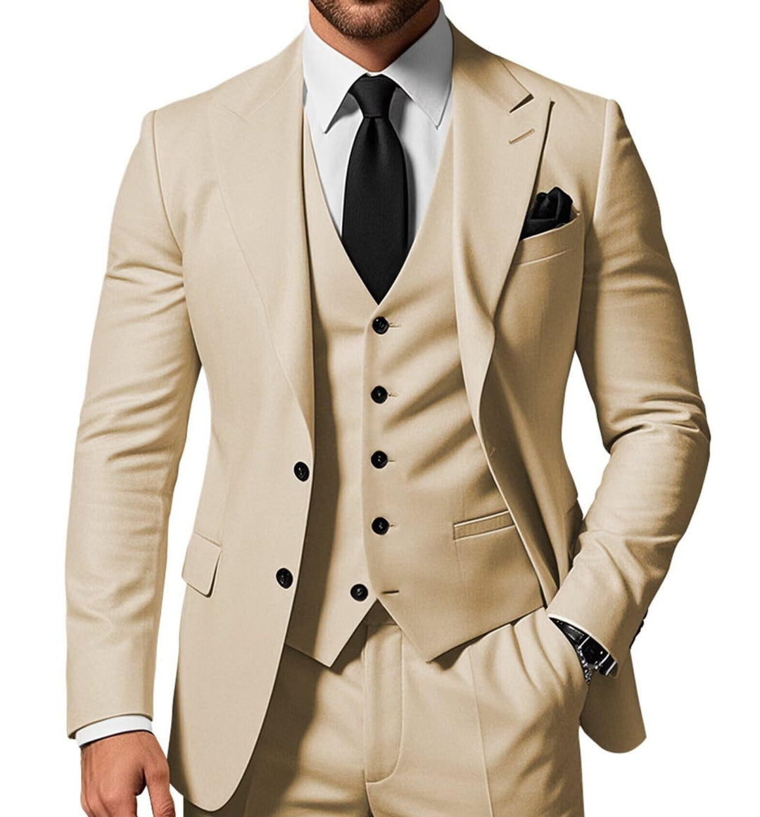 Structured Straight Leg Suit Tailored Mens Formal