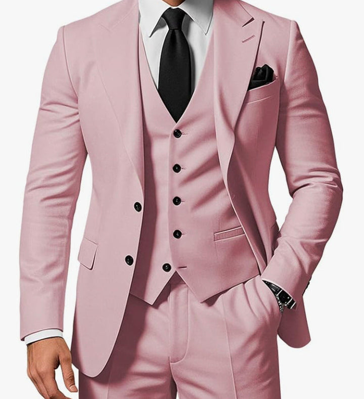 Structured Straight Leg Suit Tailored Mens Formal