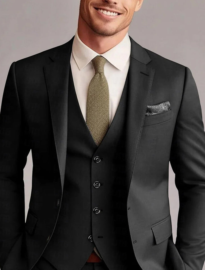 Structured Straight Leg Suit Tailored Mens Formal