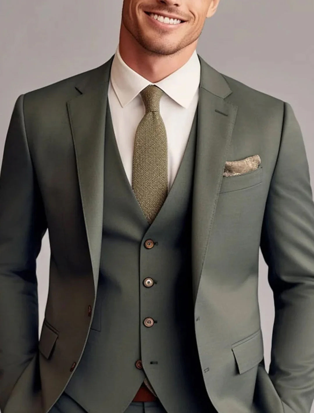 Structured Straight Leg Suit Tailored Mens Formal