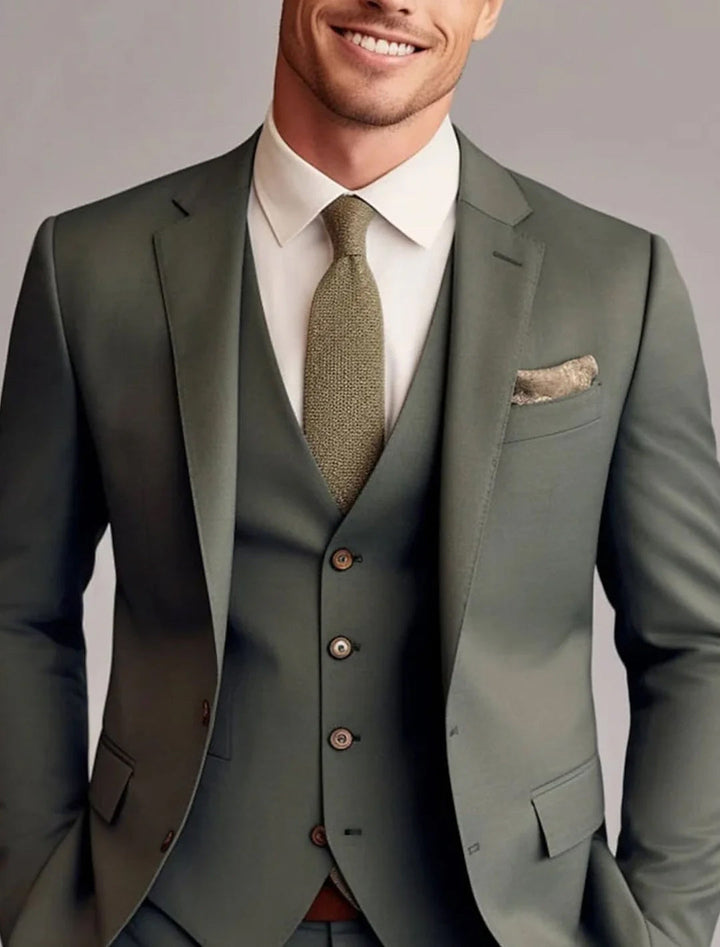 Structured Straight Leg Suit Tailored Mens Formal