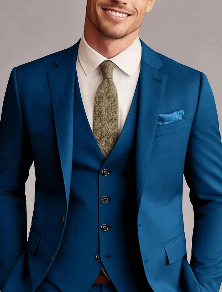 Structured Straight Leg Suit Tailored Mens Formal