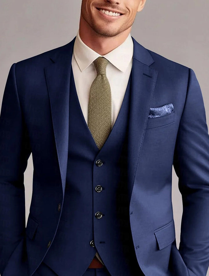 Structured Straight Leg Suit Tailored Mens Formal