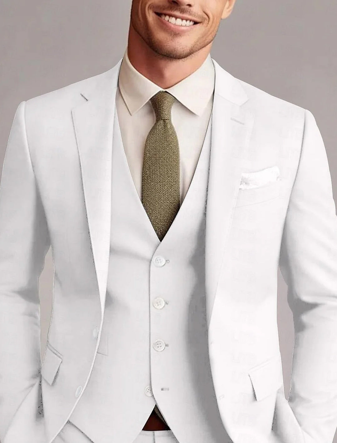 Structured Straight Leg Suit Tailored Mens Formal