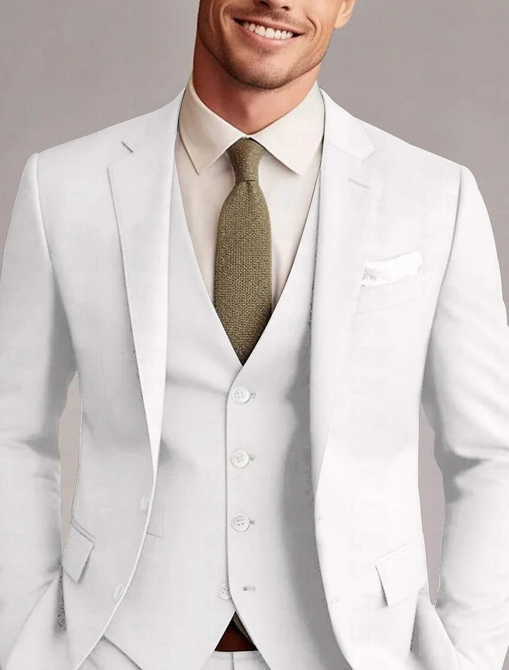 Structured Straight Leg Suit Tailored Mens Formal