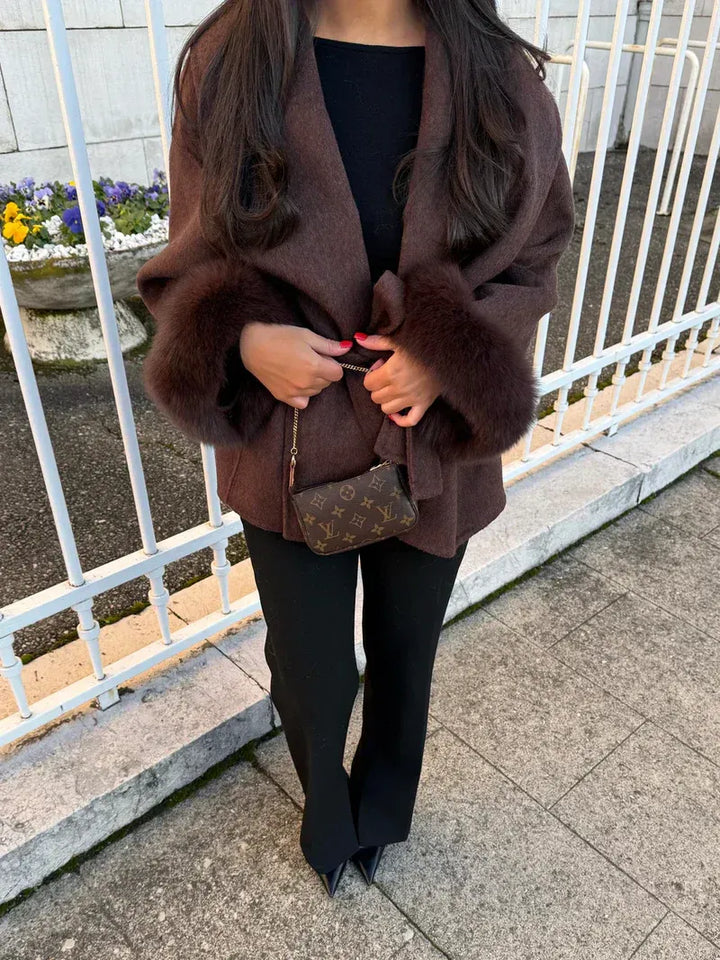 Womens Oversized Belted Longline Sartorial Coat