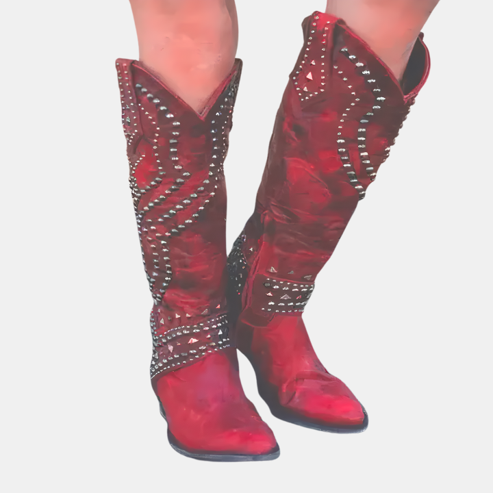 Knee High Block Heel Pointed Toe Boots Women