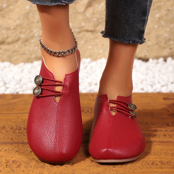 Women Sculpted Draped Loafer Flats