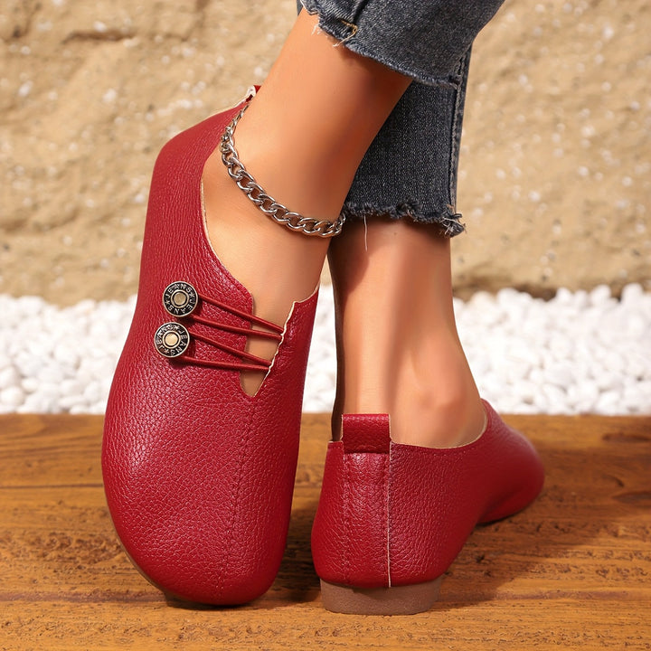 Women Sculpted Draped Loafer Flats