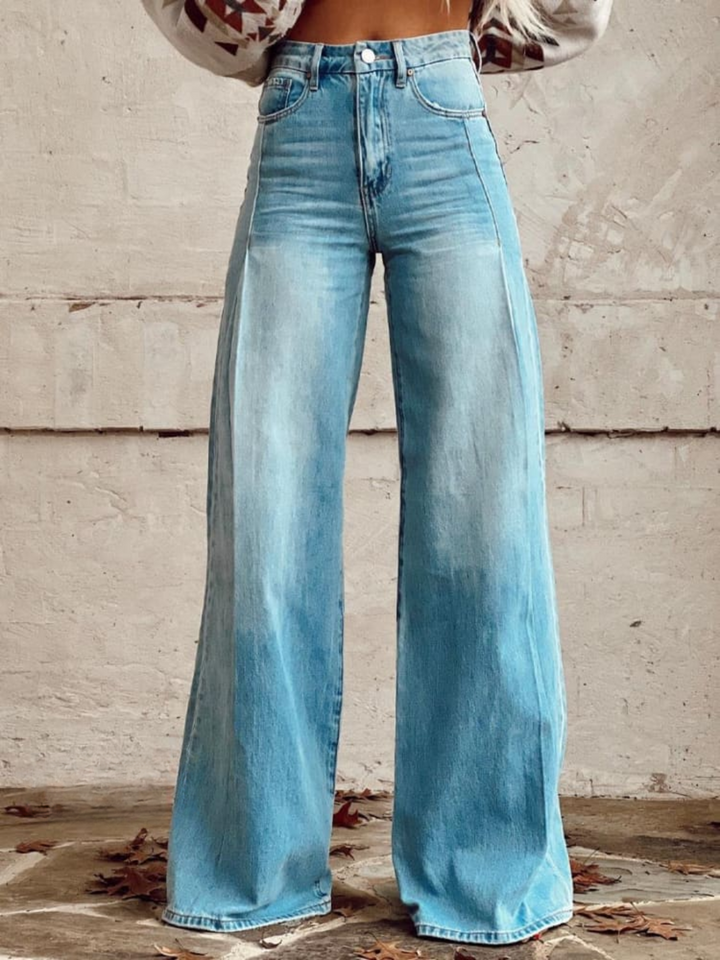 Wide Leg Relaxed Trousers Woven Statement Pants Women