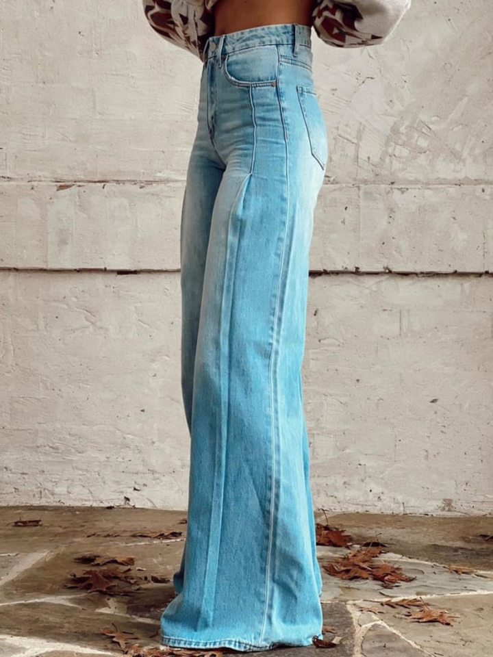 Wide Leg Relaxed Trousers Woven Statement Pants Women