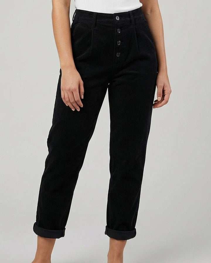 Ribbed Straight Leg Trousers Women Heritage Cut