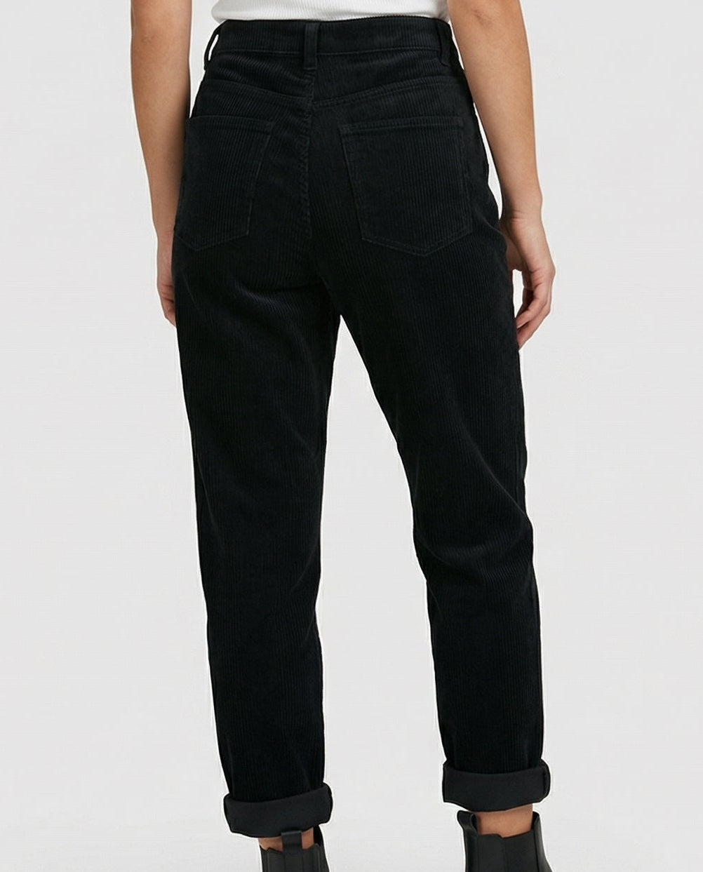 Ribbed Straight Leg Trousers Women Heritage Cut