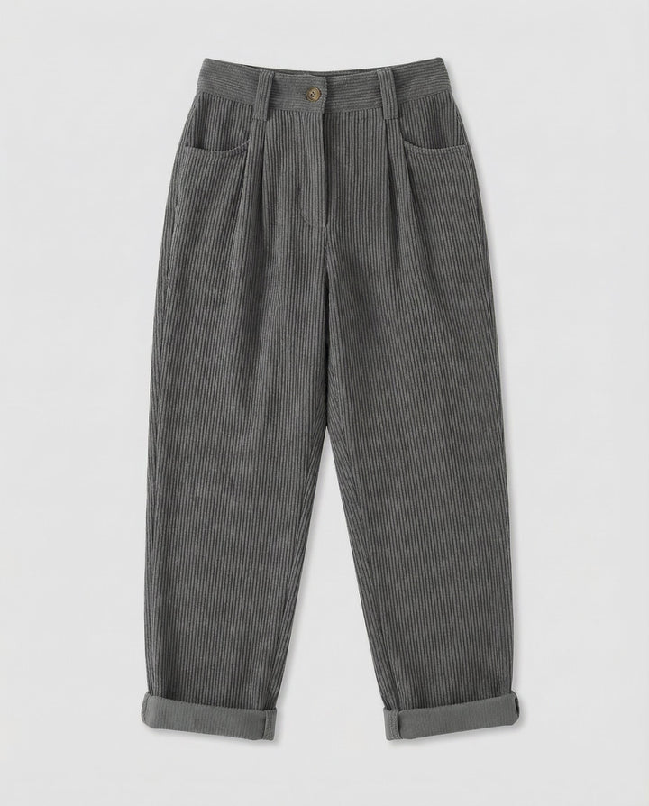Ribbed Straight Leg Trousers Women Heritage Cut
