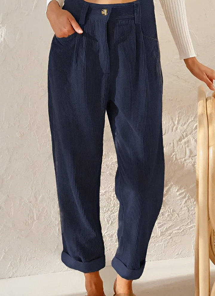 Womens Straight Leg Oversized Wide Trousers
