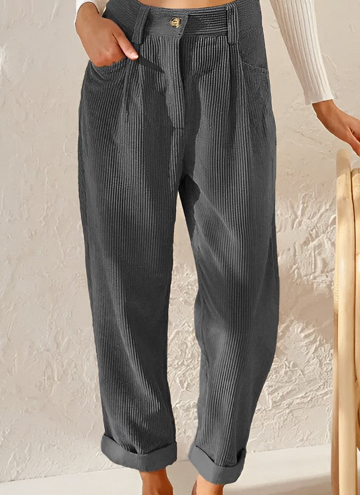 Womens Straight Leg Oversized Wide Trousers