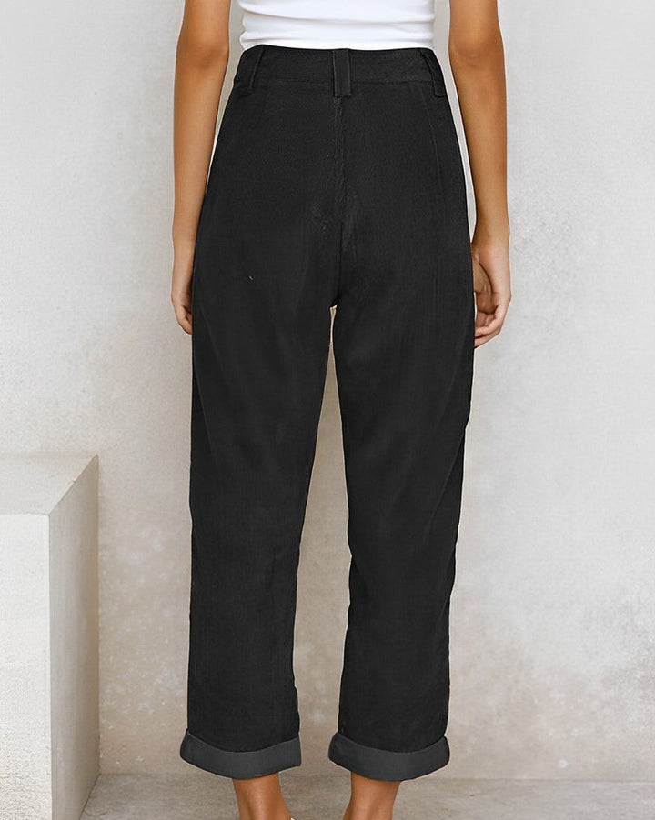 Womens Straight Leg Oversized Wide Trousers