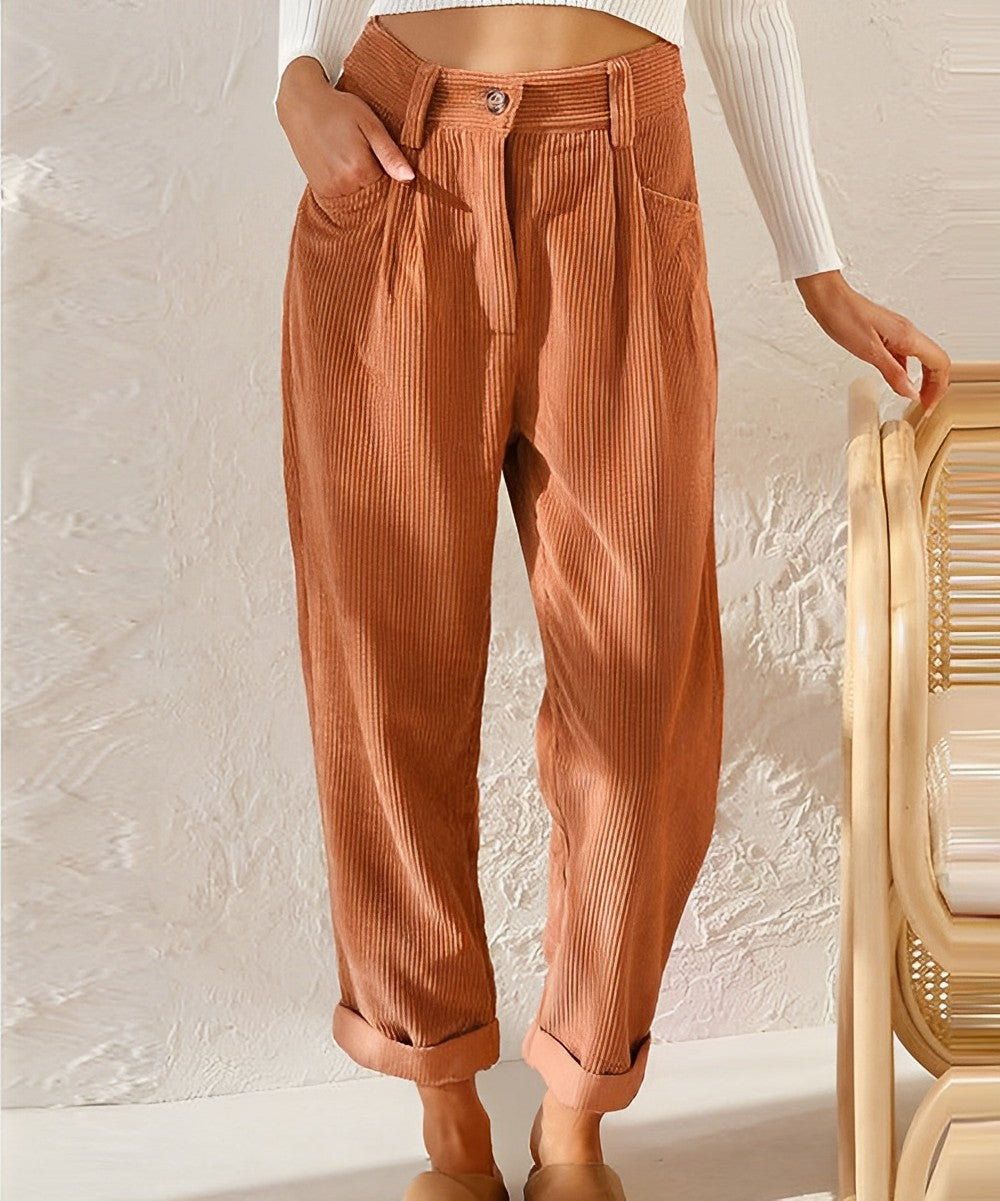 Womens Straight Leg Oversized Wide Trousers